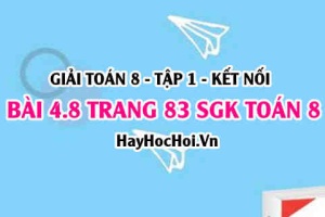 Giải bài 4.8 trang 83 Toán 8 Tập 1 SGK Kết nối tri thức